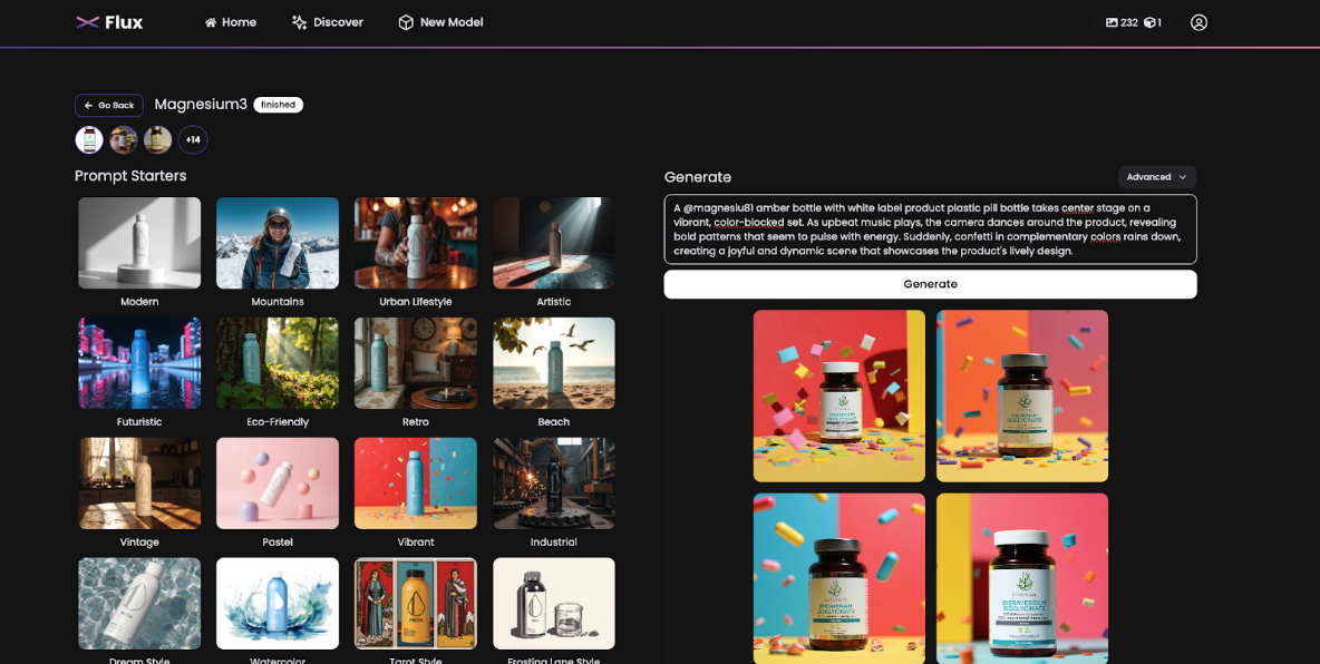 Prompting in AI backgrounds with the bespoke model with Flux
