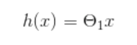 simple hypothesis function without a constant value